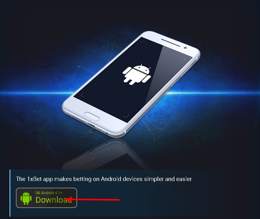 1xBet app for Android