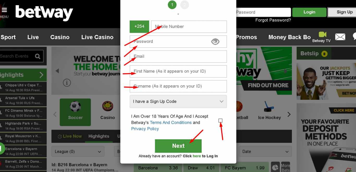 Betway registration guide